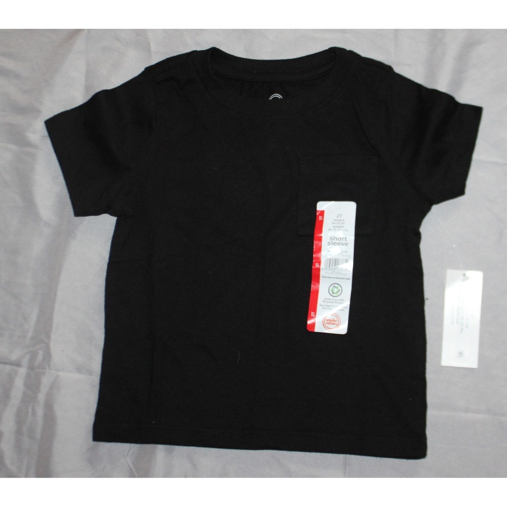 boys Wonder nation pocket T-shirt black size 2T NEW
